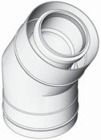 Odkouření kondenzační Brilon 52102512 - fasádní koleno koaxiální DN125/80 x 30°, nerez